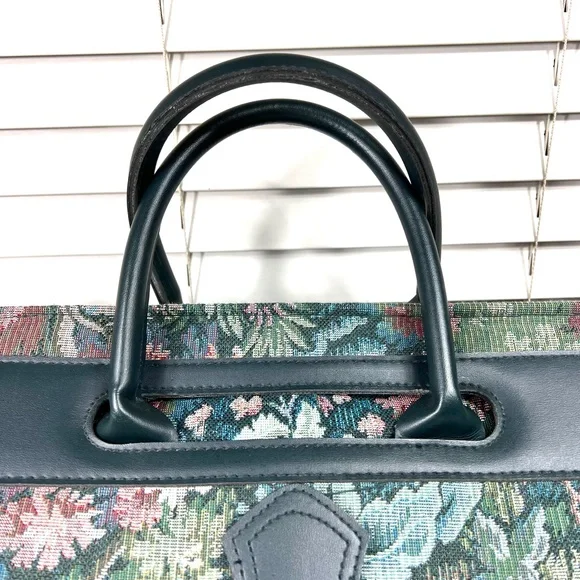 🚫SOLD! VINTAGE NWOT |•ATLANTIC•| Carry On Luggage Tapestry Floral Travel Bag - Picture 5 of 16